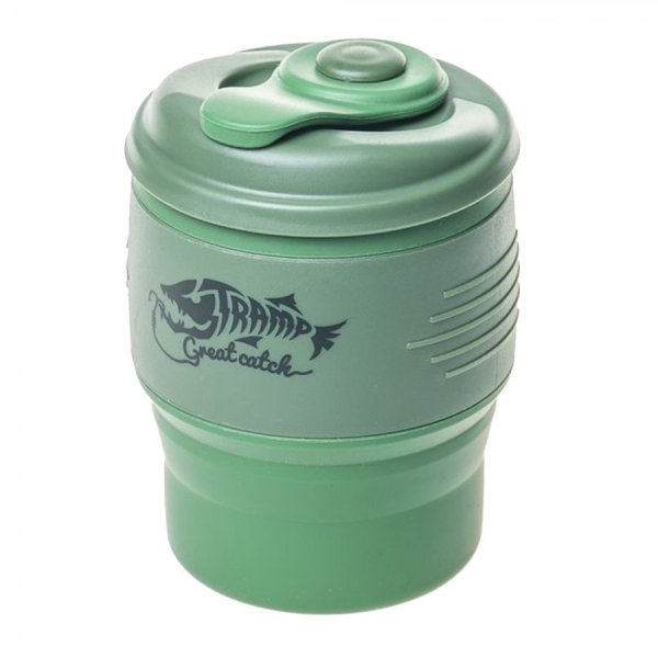 Tramp кружка силиконовая складная с крышкой, 350мл