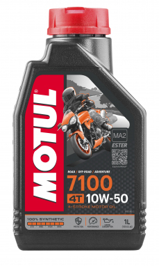 Синтетическое моторное масло 4T для мотоцикла Motul 7100 10W50 1л
