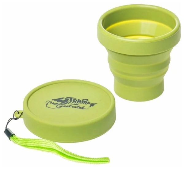 Tramp стакан силиконовый складной с крышкой,180мл