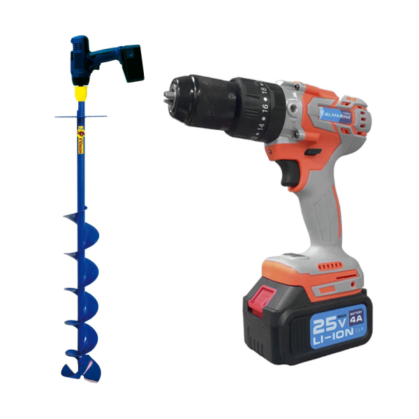 Шуруповерт GL Marine 25 В, 120 Нм под ледобур для зимней рыбалки