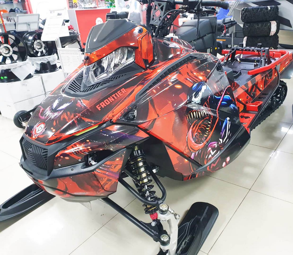 Оклейка бронированной пленкой снегохода  "FRONTIER 1000"