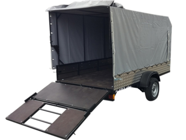 Прицеп СКАЛА 3.5 (1 ОСЬ) Порошковая окраска, с тентом в сером цвете