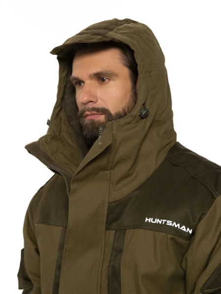 Костюм для охоты и рыбалки зимний Ангара цвет Хаки ткань Палатка/Грета (до -30°С)